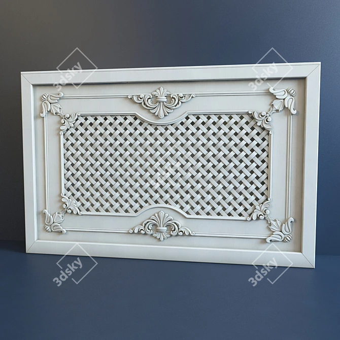 Turbosmooth-Ready Grille 2727 3D model image 1