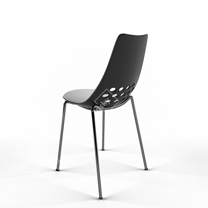 Jam Coloured Bar Chair: Sleek and Stylish Seating 3D model image 1