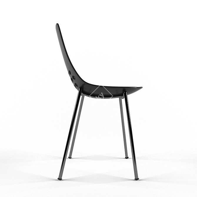 Jam Coloured Bar Chair: Sleek and Stylish Seating 3D model image 2