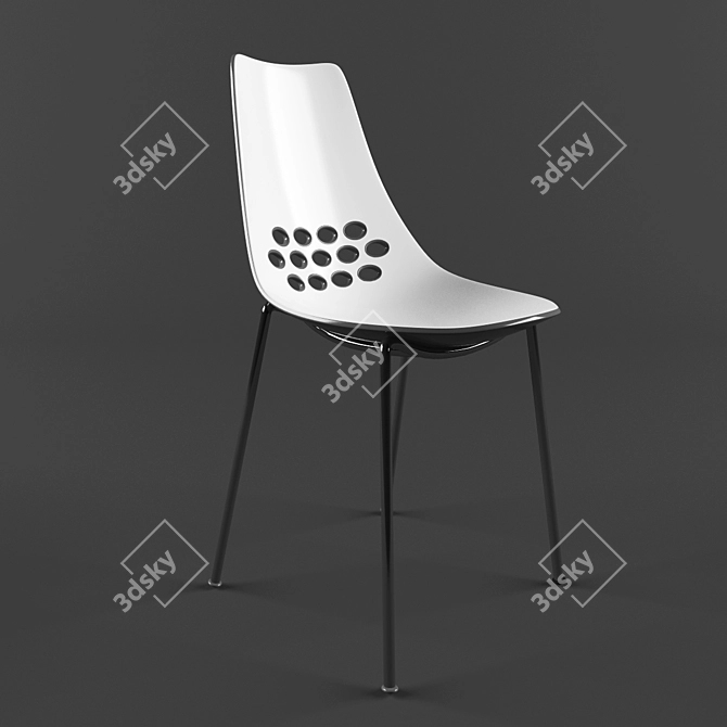 Jam Coloured Bar Chair: Sleek and Stylish Seating 3D model image 3