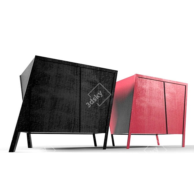 Dancing Cabinet: Elegant and Playful 3D model image 1