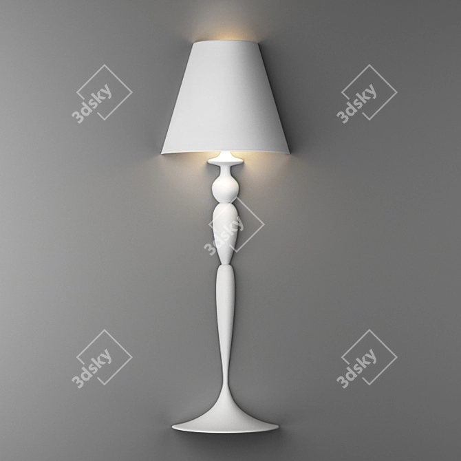 Sleek Italian Design Lamp 3D model image 1