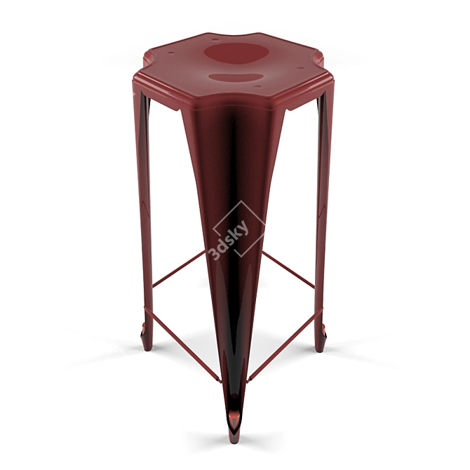 Vintage Marais Bar Stool 3D model image 1