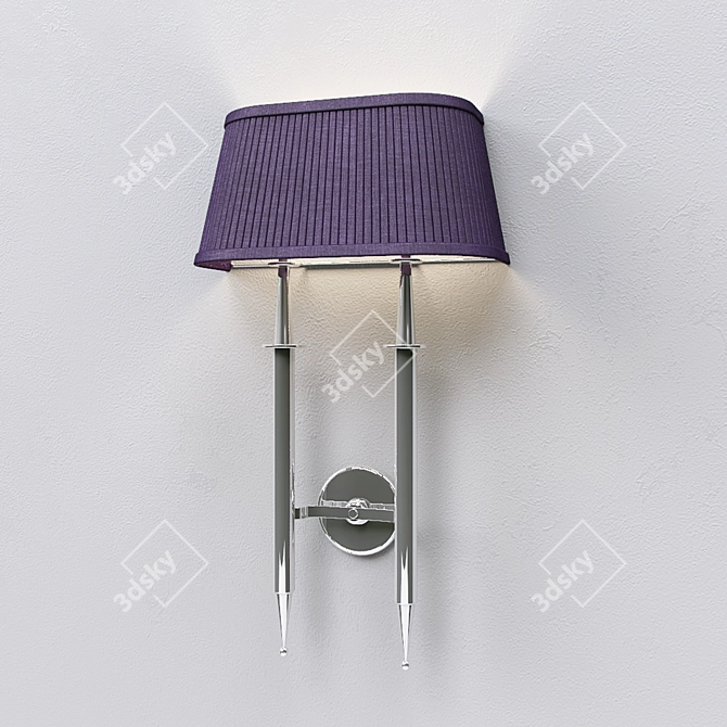 Elegant Double Sconce: Robbie Wall Light 3D model image 1