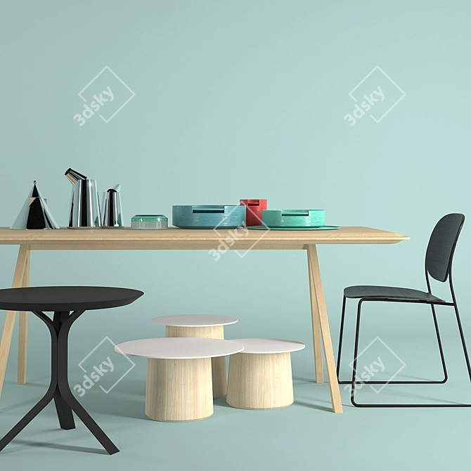 Modern Furniture Collection: Bower, lapalma, Established & Sons, Alessi, Normann Copenhagen 3D model image 2
