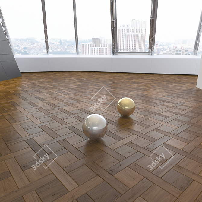 Elegant Parquet Flooring Solution 3D model image 1