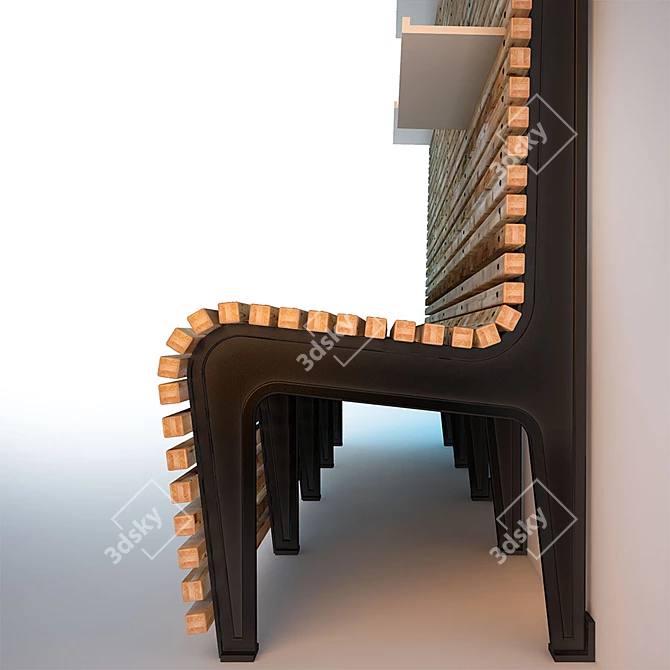  Versatile Storage Bench 3D model image 2