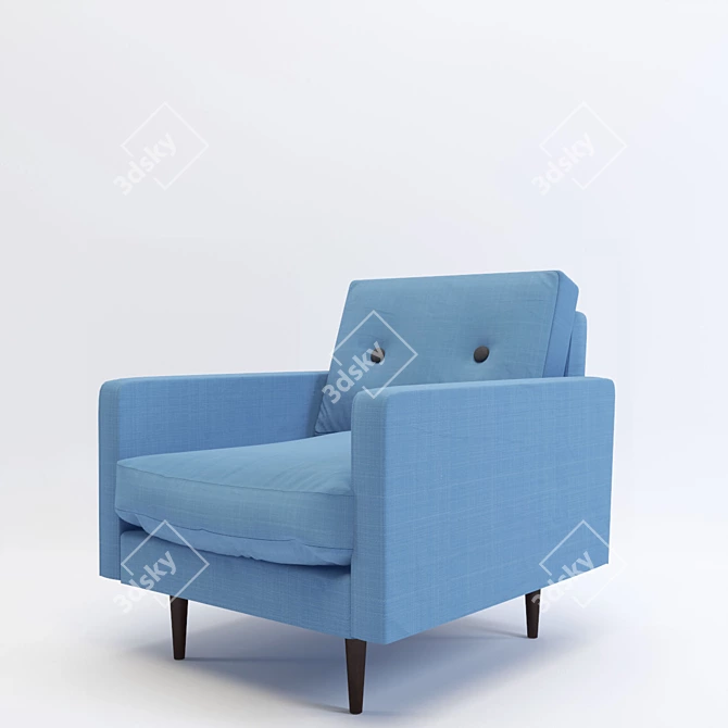 Cozy New York Armchair 3D model image 1