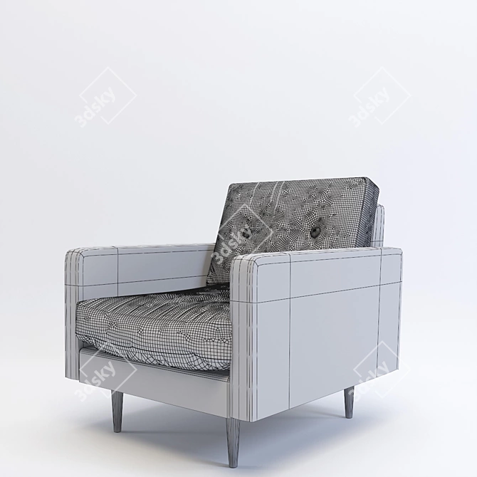 Cozy New York Armchair 3D model image 3