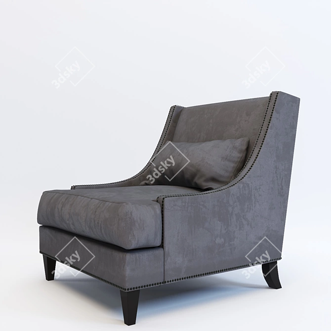 Title: Delfi Modern Armchair - Stylish and Compact 3D model image 1