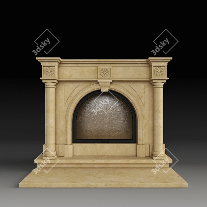 Olymp Fireplace: Stylish Fireplace for Your Home 3D model image 1