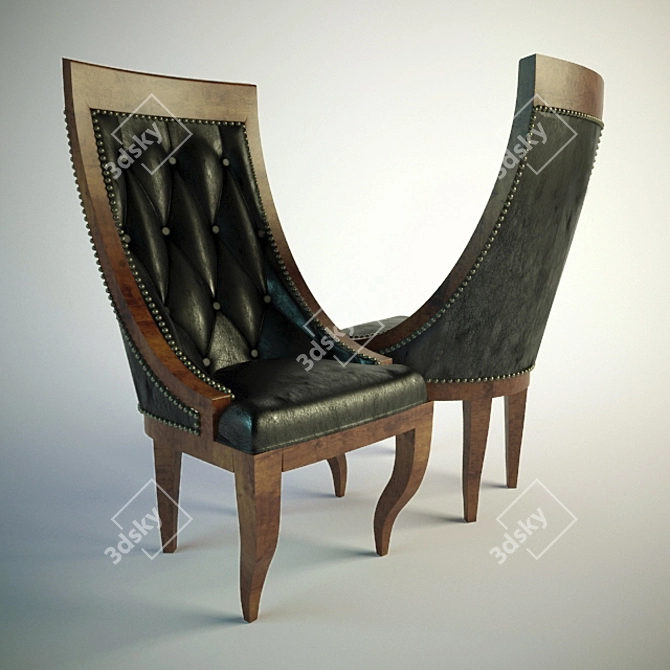 Title: Bespoke Artisan Chair 3D model image 1