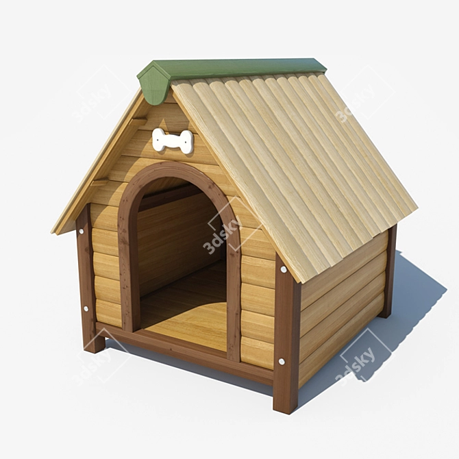 Cozy and Stylish Doghouse for Medium-Sized Dogs 3D model image 1