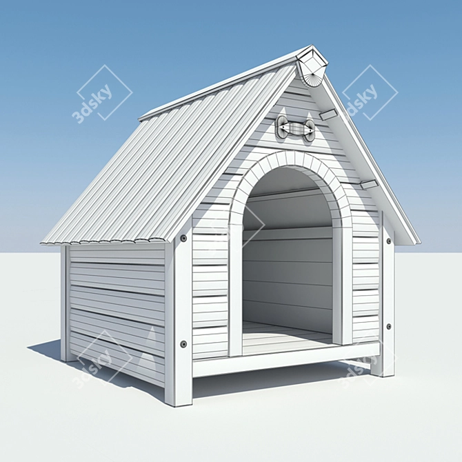 Cozy and Stylish Doghouse for Medium-Sized Dogs 3D model image 2