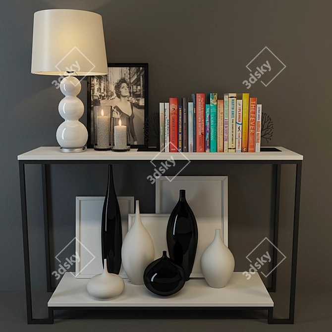 Elegant Home Decor Set 3D model image 1