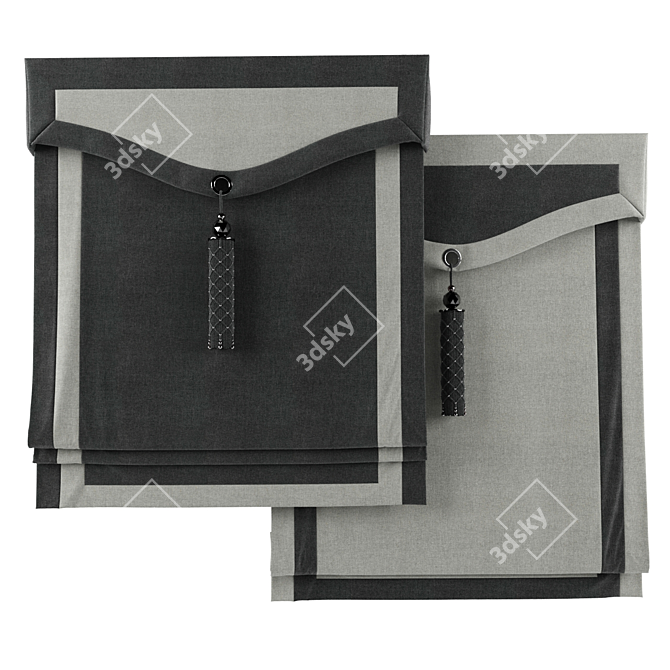 Elegant Roman Blinds 3D model image 1