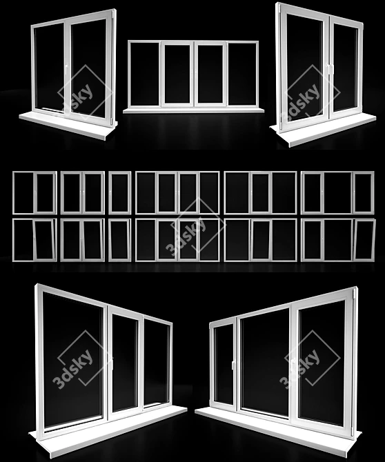 Thermal-resistant Windows by Elvial 3D model image 1