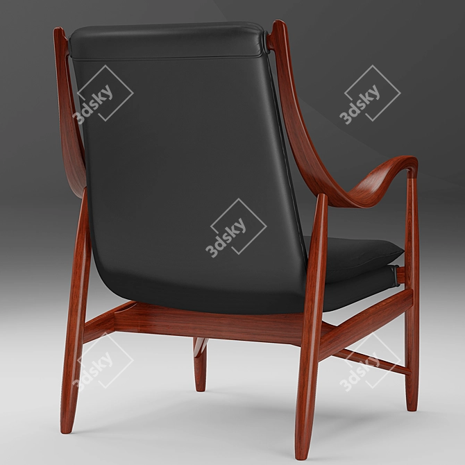 Zealand Lounge Armchair: Modern Comfort for Your Living Space 3D model image 3