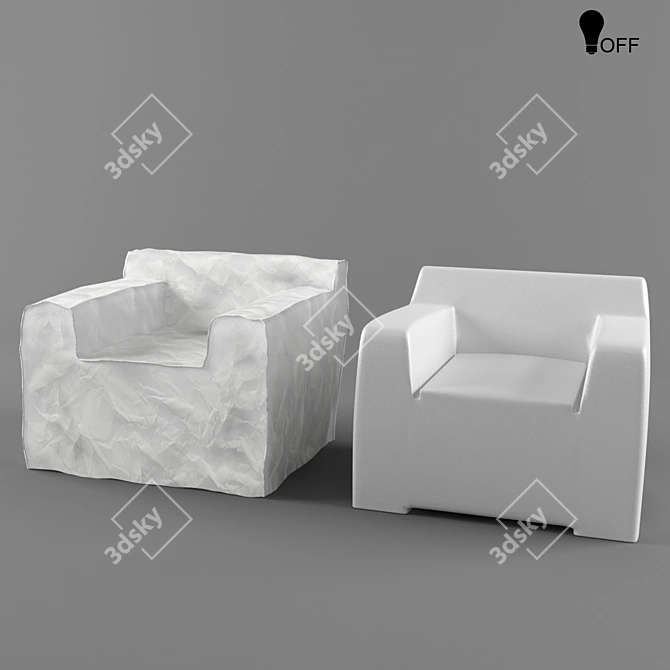 InOut 101L - Stylish Plastic and Fabric Furniture 3D model image 2