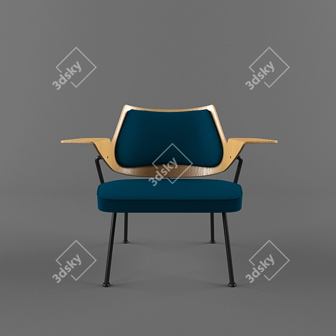 Classic Designer 658 Chair 3D model image 1