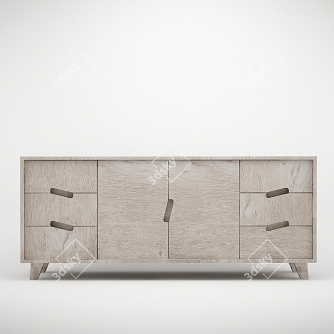 Sleek Storage Solution: Modern Cabinet 3D model image 1
