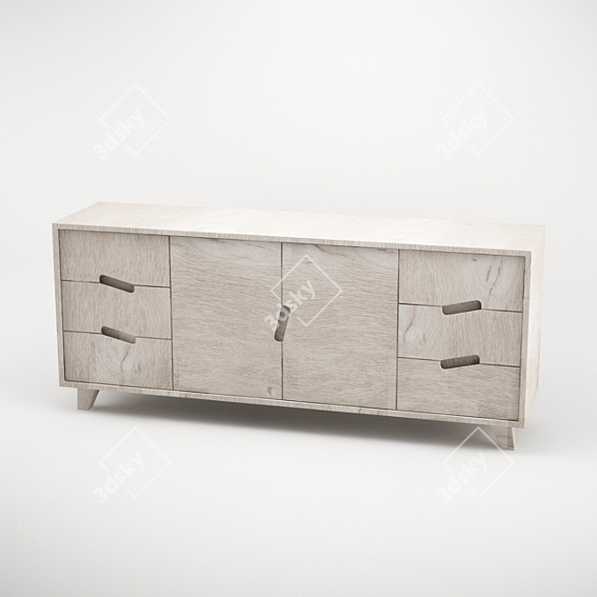 Sleek Storage Solution: Modern Cabinet 3D model image 2