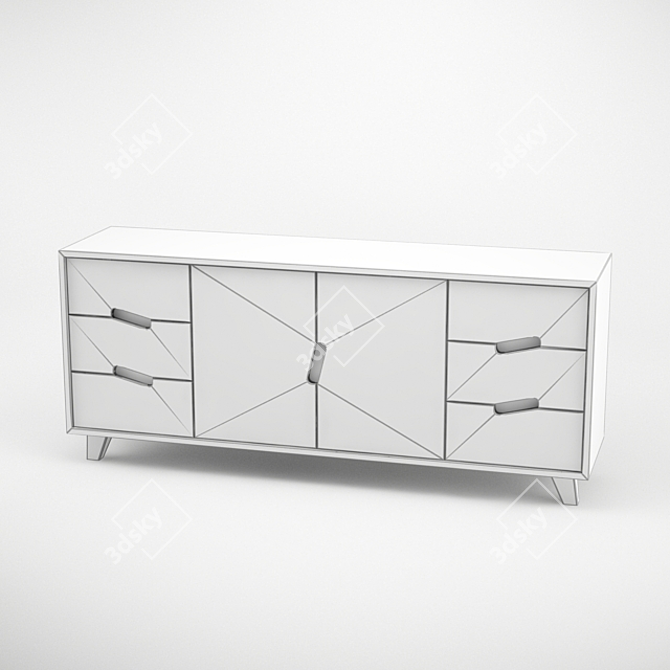 Sleek Storage Solution: Modern Cabinet 3D model image 3