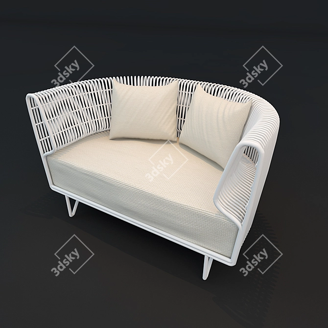 Eco-friendly Bamboo Chair 3D model image 1