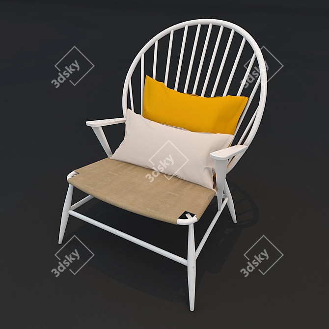 Elegant Modern Side Chair 3D model image 1