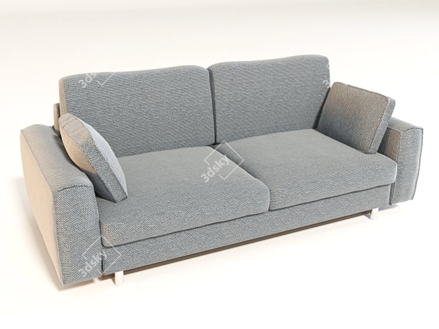 Scandinavian Sofa Bed, Dark Gray 3D model image 1