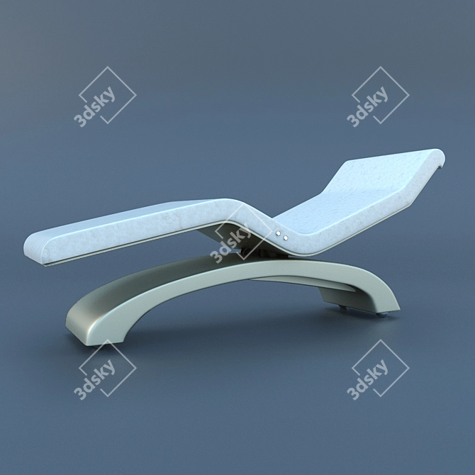 Heated Designer Deck Chair 3D model image 1
