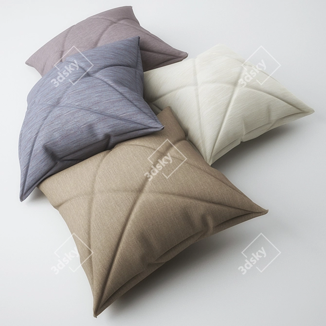 Luxury Simulated Designer Pillows 3D model image 3