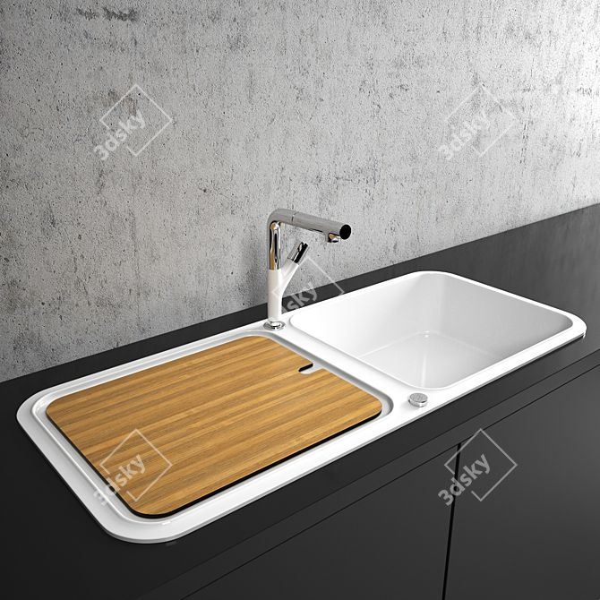 Elegant Blanco Yovis Faucet 3D model image 1