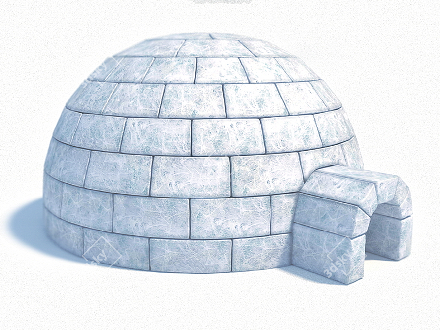 Eskimo's Winter Shelter: Igloo 3D model image 1