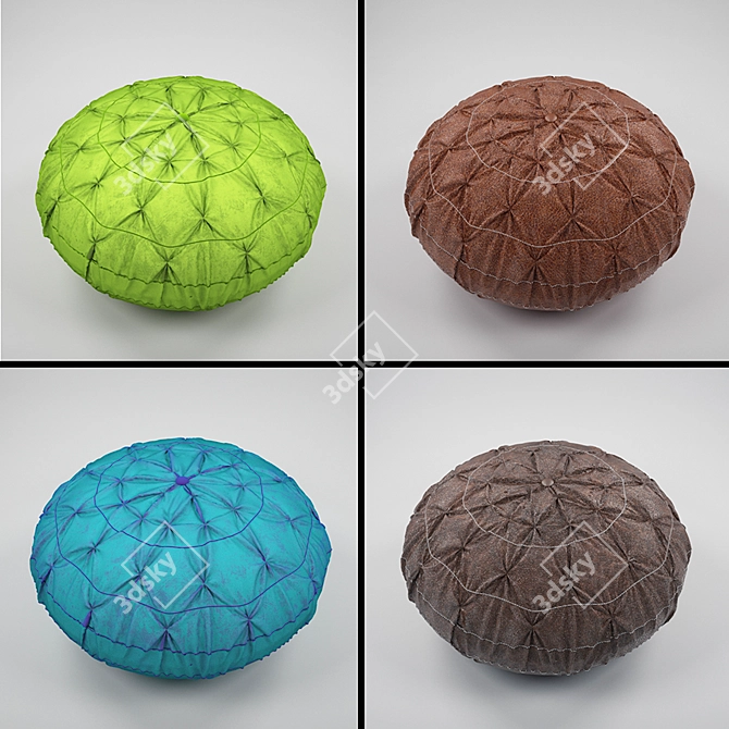 Foldable Ottoman 3D model image 3