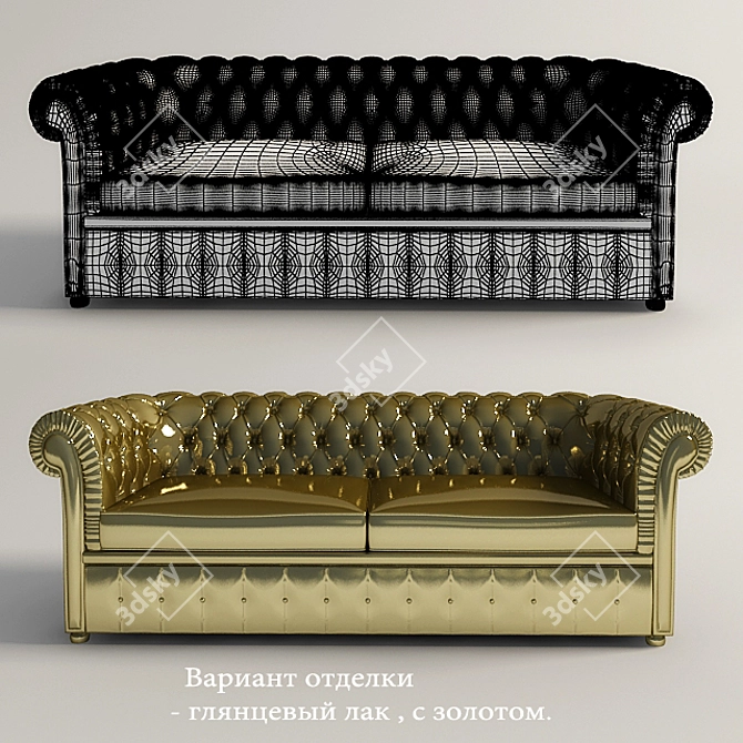 Shine Sofa: Comfort and Elegance 3D model image 2