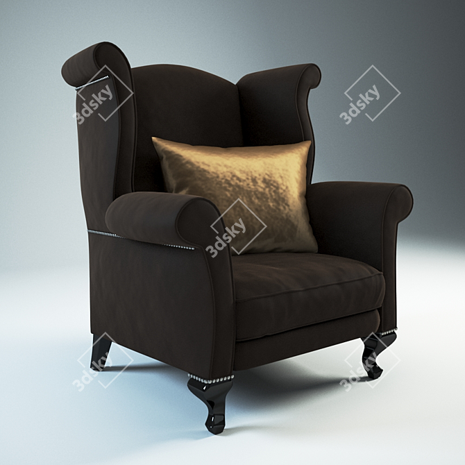 Elegant Armchair: Stylish and Comfortable 3D model image 1