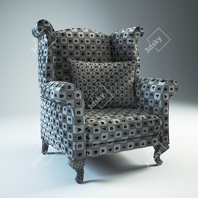 Elegant Armchair: Stylish and Comfortable 3D model image 2