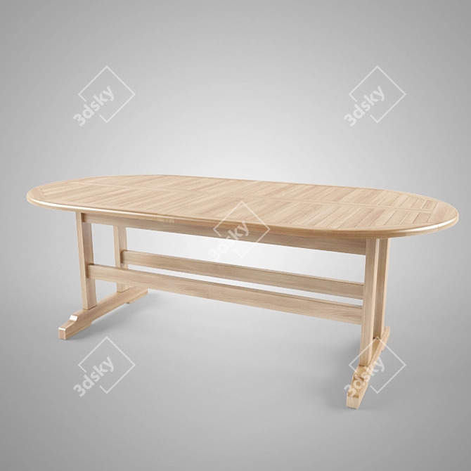 Modern Outdoor Table: Brafab Everton 3D model image 1