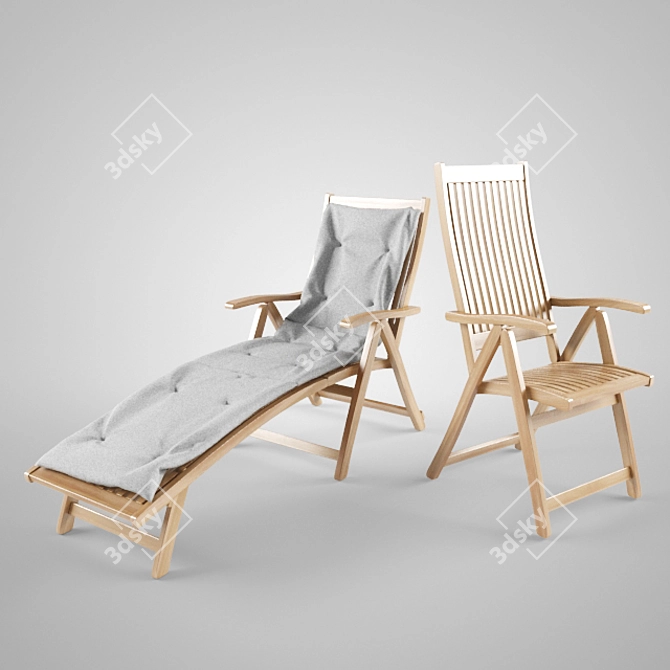 Relax in Style: Brafab Everton Chairs 3D model image 1