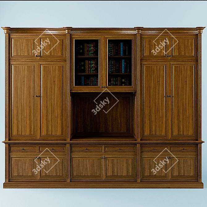 Elegant Office Wardrobe Set 3D model image 1