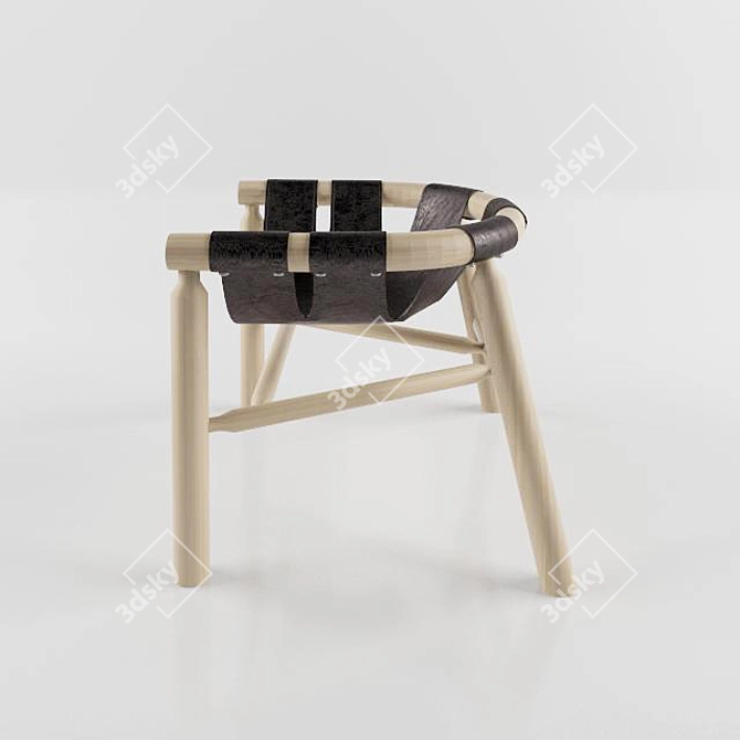 NINNA Armchair: Timeless Elegance & Comfort 3D model image 3