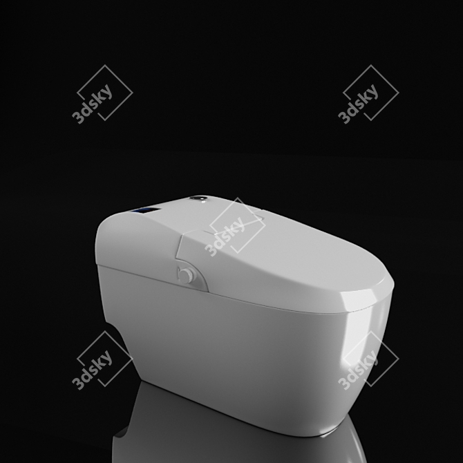 Hygienic Flush: The Ultimate Toilet 3D model image 1