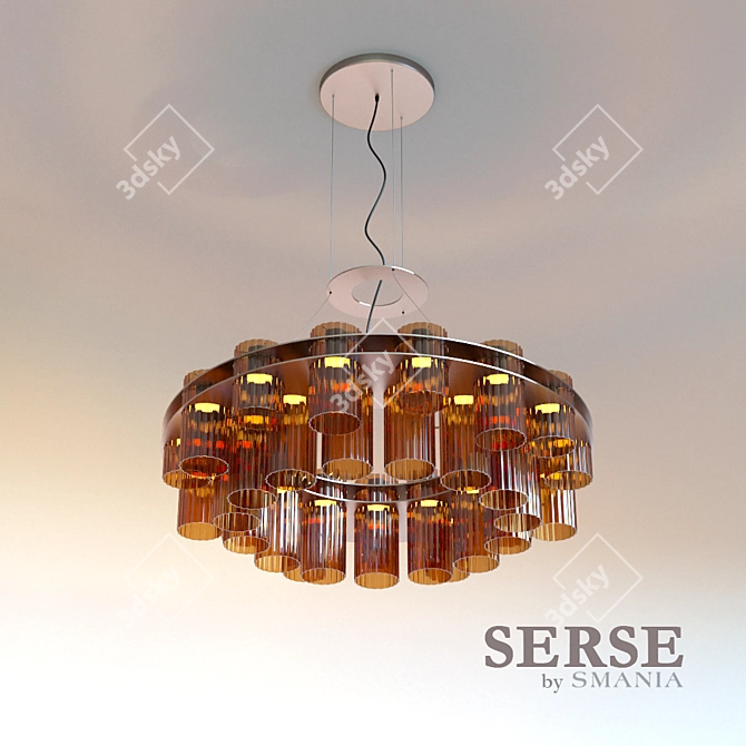 Luxurious Serse Chandelier: Exquisite Design & Adjustable Height 3D model image 1