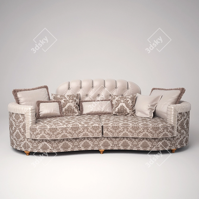 Mega Ruby 2-Seater Sofa: Luxurious Bedding 3D model image 1