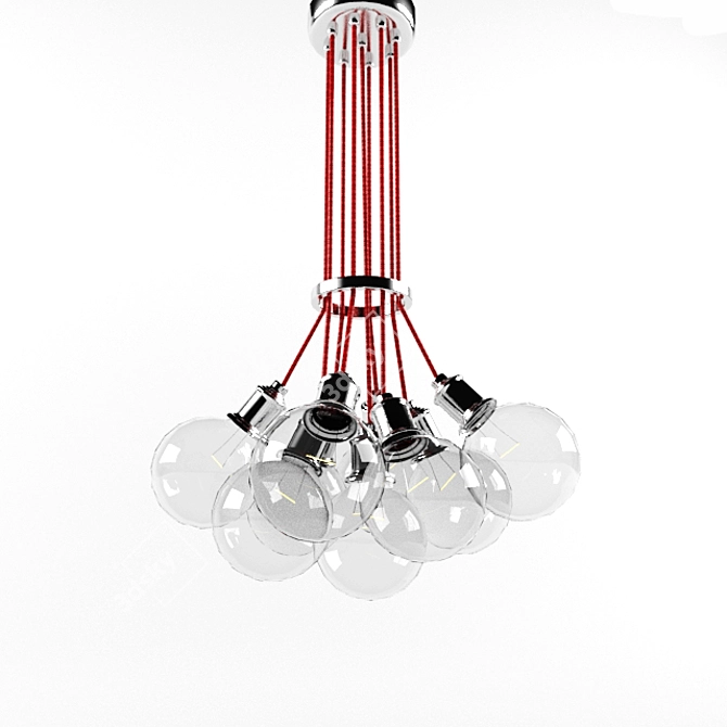 Title: Elegant 9-Light Pendant Lamp 3D model image 1