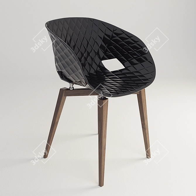 Uni-Ka Metal Chair by Metalmobil 3D model image 1