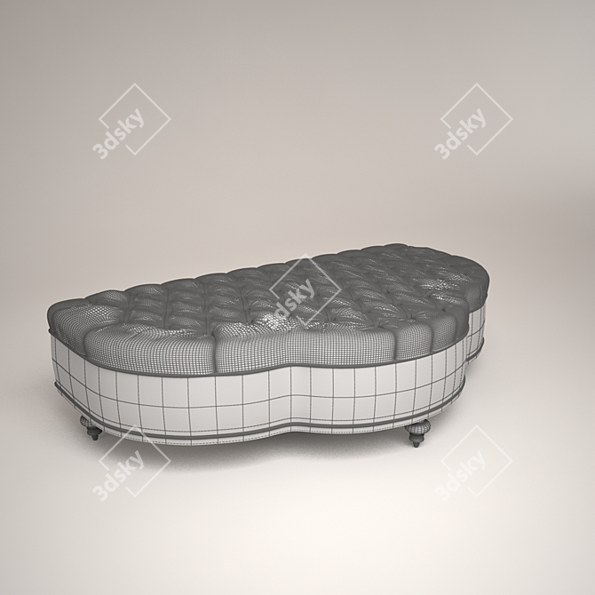 Comfy Poof Bedding for Relaxing 3D model image 2