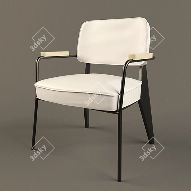 Baxton Studio Lassiter Accent Chair 3D model image 1