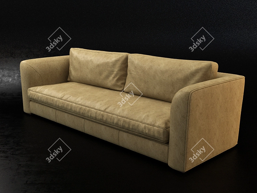 Italian Leather Sofa: Ulivi Tommy 3D model image 2